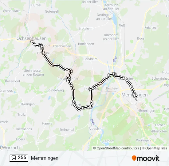 255 Bus Line Map