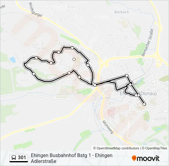 301 Bus Line Map