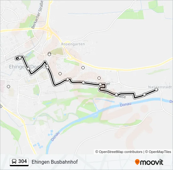 304 Bus Line Map