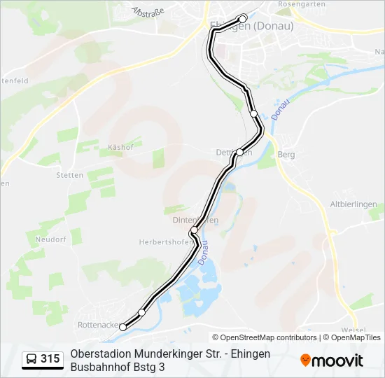 315 Bus Line Map