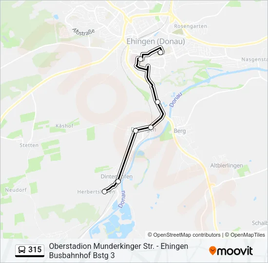 315 Bus Line Map