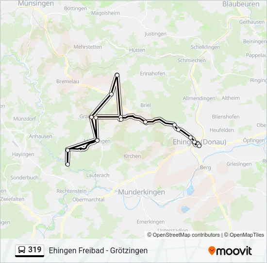 319 Bus Line Map