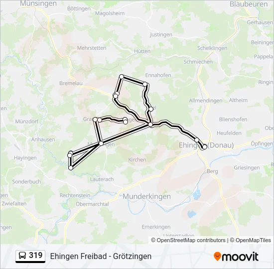 319 Bus Line Map