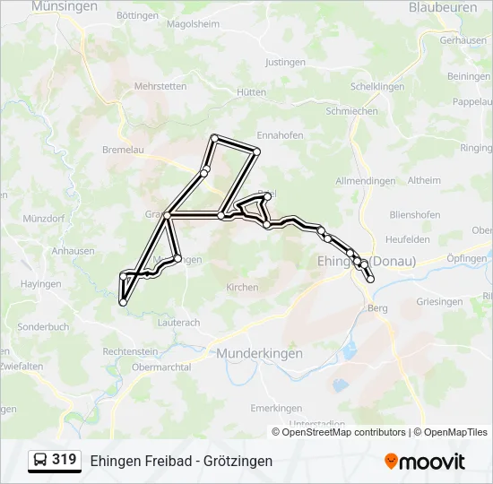319 Bus Line Map