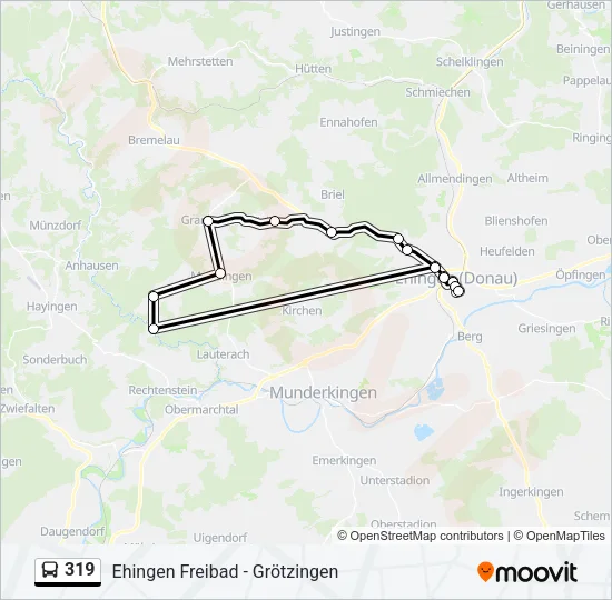 319 Bus Line Map