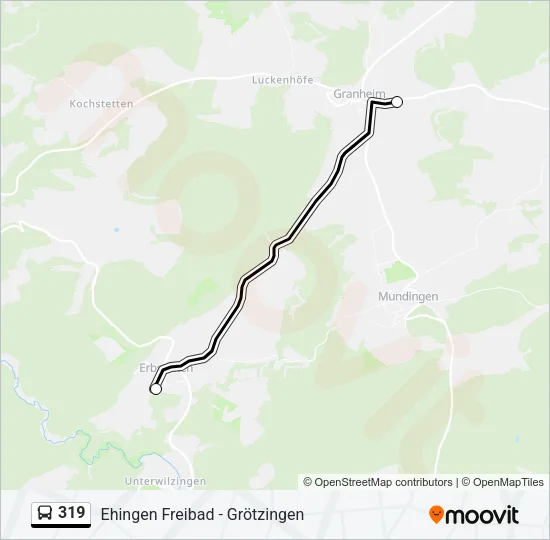 319 Bus Line Map