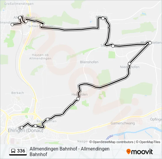 336 Bus Line Map