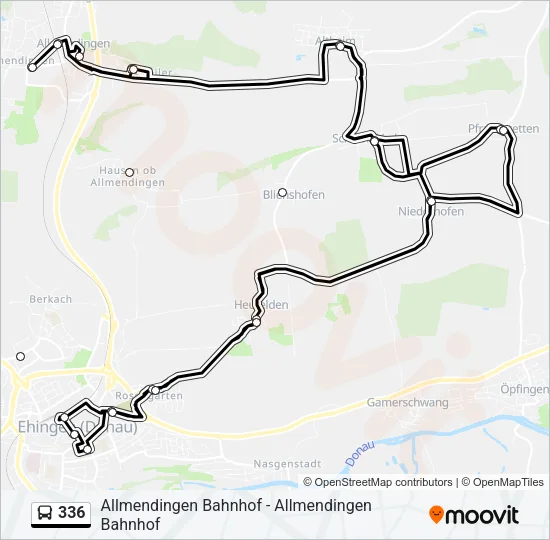 336 Bus Line Map