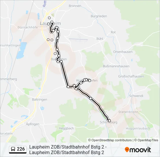 226 Bus Line Map