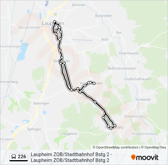 226 Bus Line Map