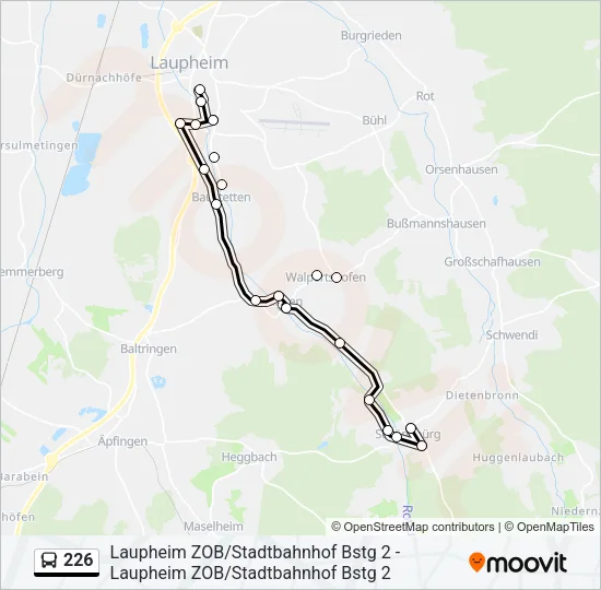 226 Bus Line Map
