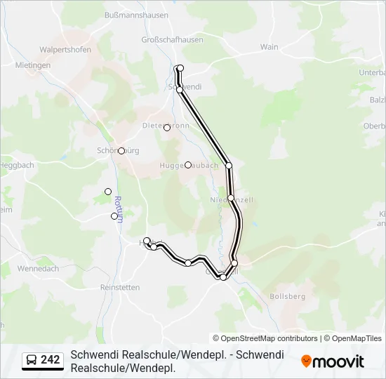 242 Bus Line Map