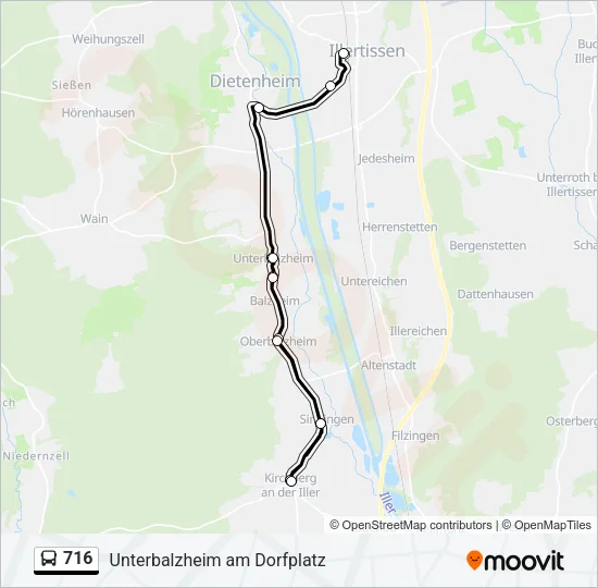 716 Bus Line Map