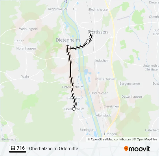 716 Bus Line Map