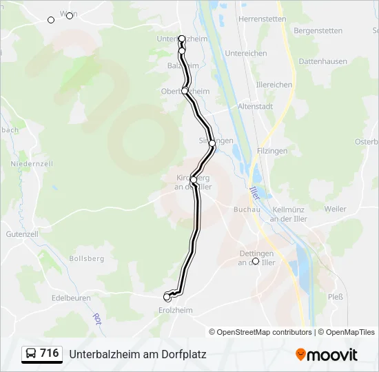 716 Bus Line Map