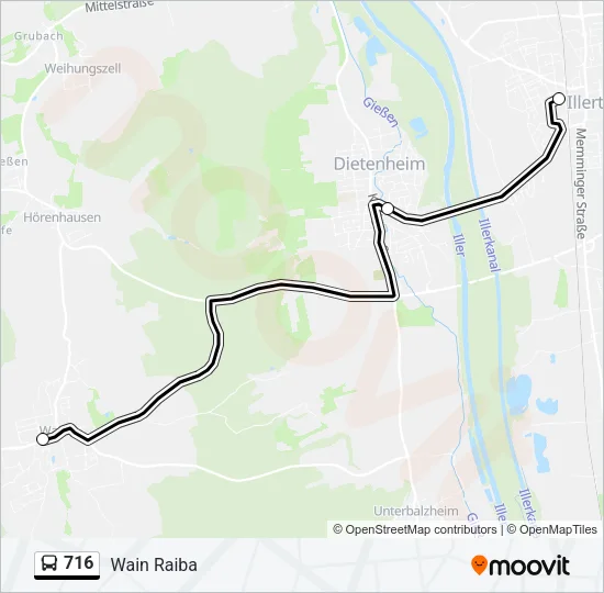 716 Bus Line Map