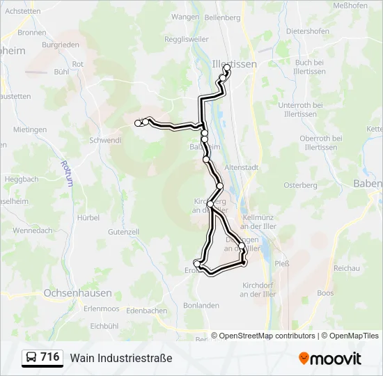 716 Bus Line Map