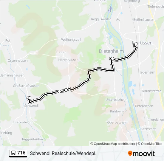 716 Bus Line Map