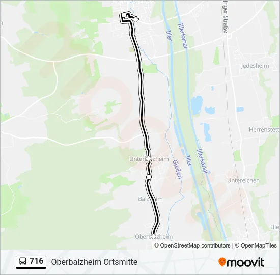 716 Bus Line Map