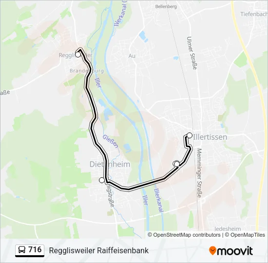 716 Bus Line Map