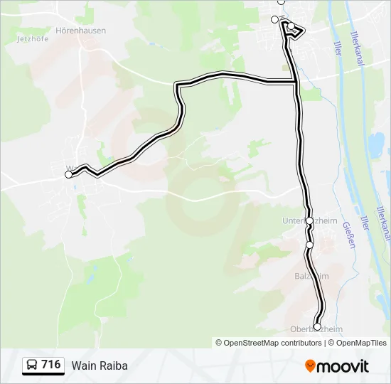 716 Bus Line Map