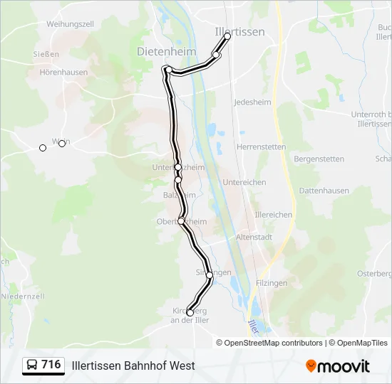 716 Bus Line Map