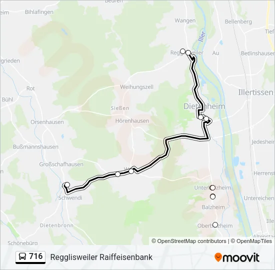 716 Bus Line Map