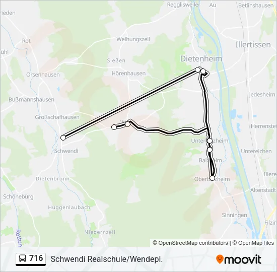 716 Bus Line Map