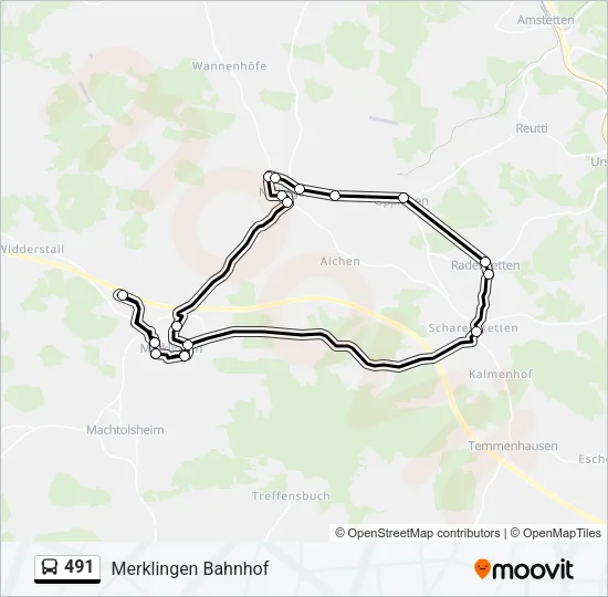 491 Bus Line Map