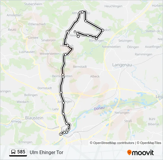 585 Bus Line Map