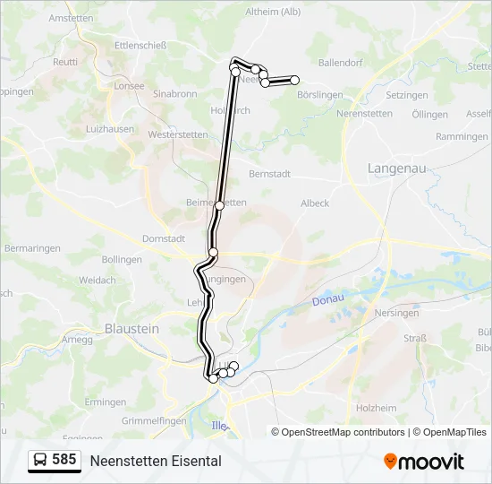 585 Bus Line Map