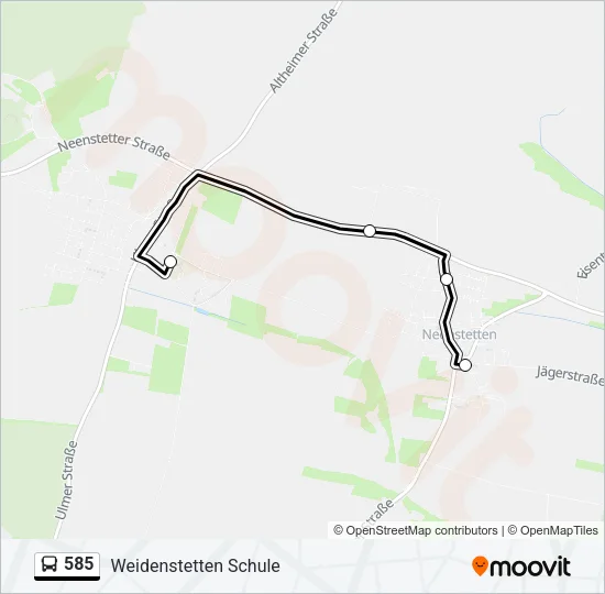 585 Bus Line Map