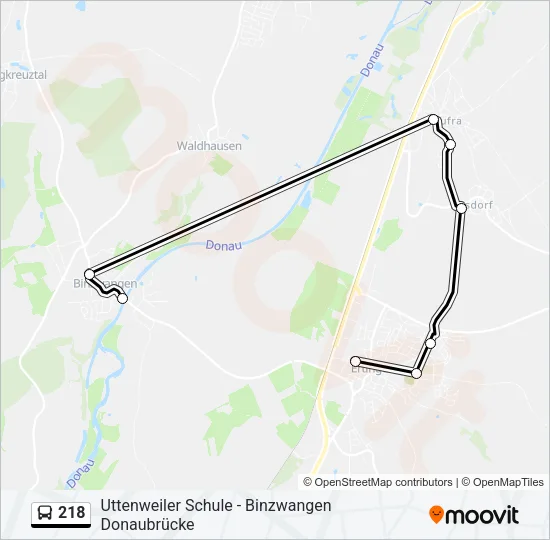 218 Bus Line Map
