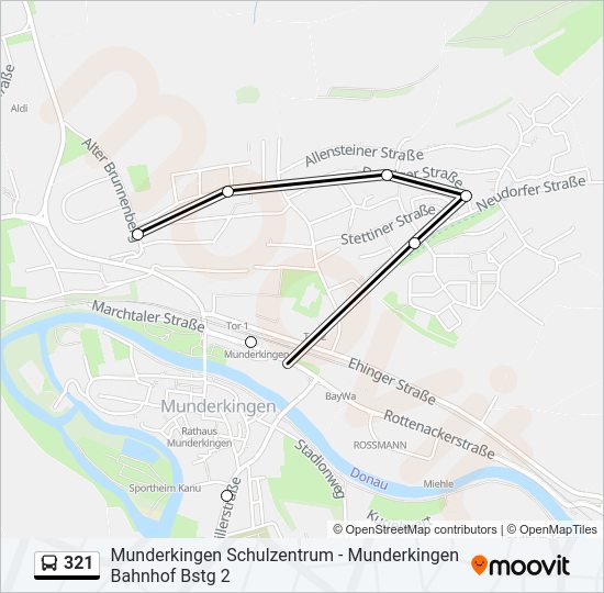 Автобус 321: карта маршрута