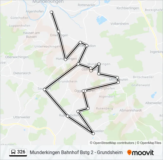 326 Bus Line Map