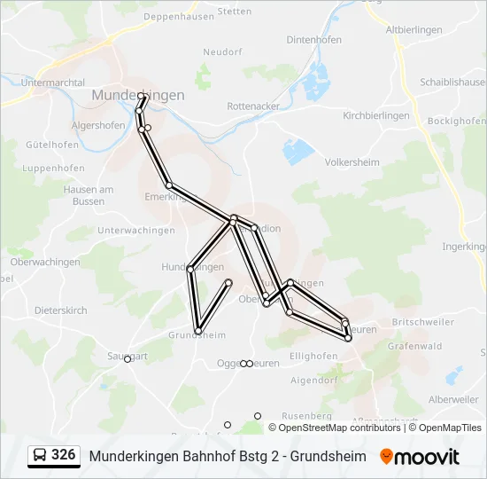 326 Bus Line Map