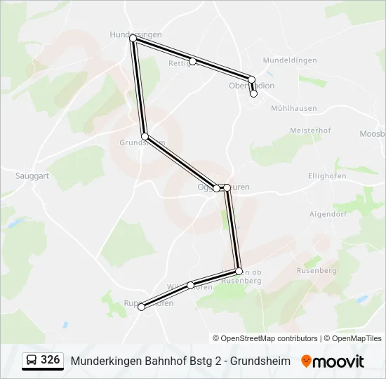 326 Bus Line Map