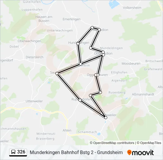 326 Bus Line Map