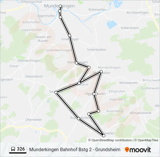 326 Bus Line Map