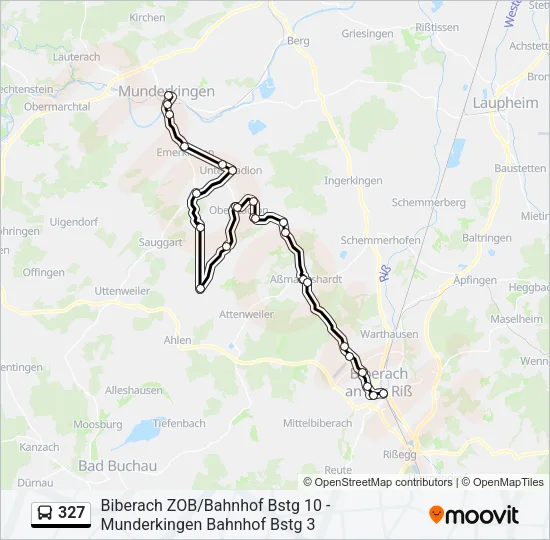 327 Bus Line Map