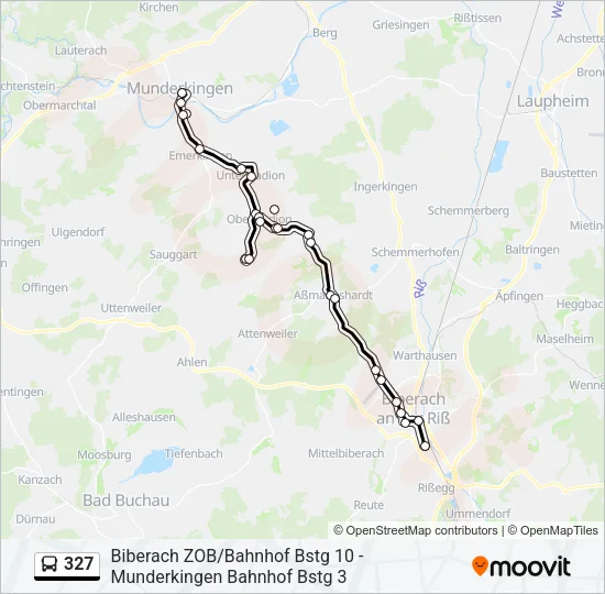 327 Bus Line Map