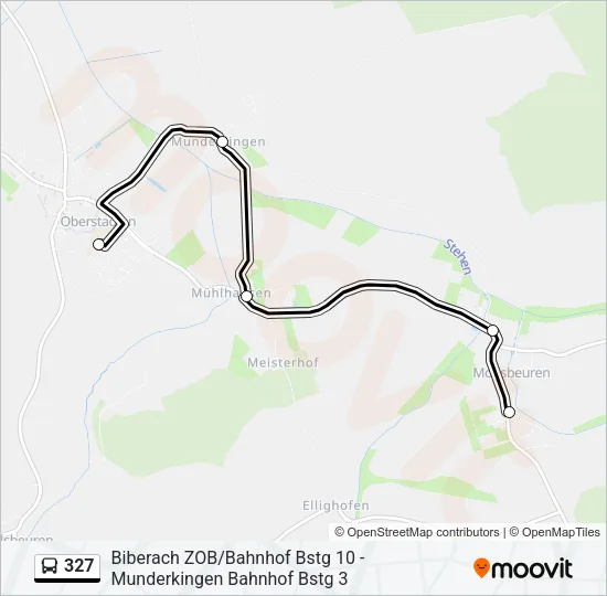 327 Bus Line Map