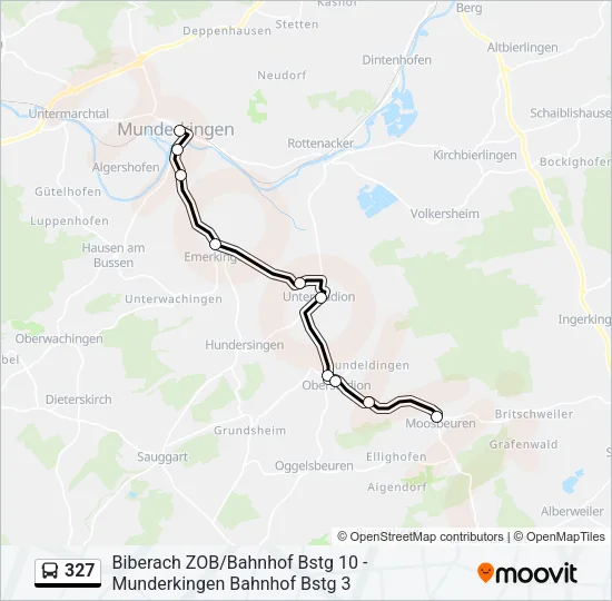 327 Bus Line Map