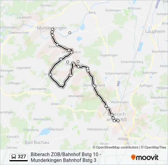 327 Bus Line Map