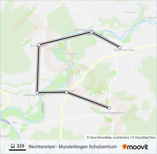 329 Bus Line Map