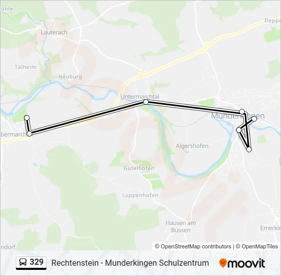 329 Bus Line Map