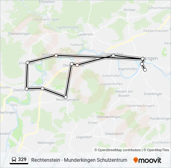 329 Bus Line Map