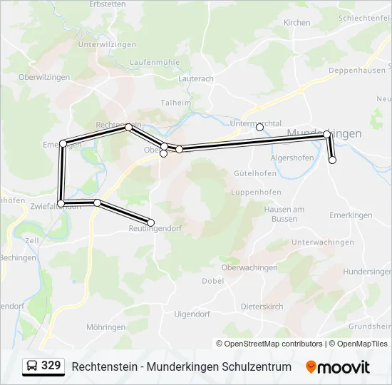 329 Bus Line Map