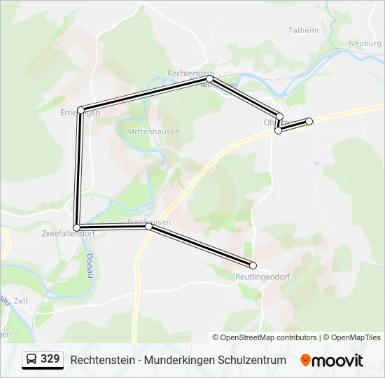 329 Bus Line Map