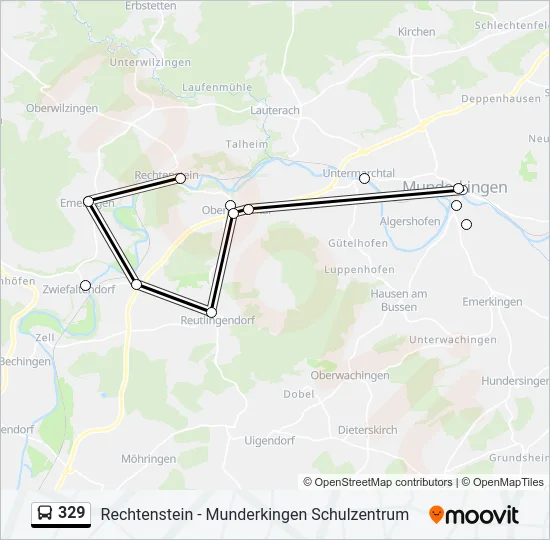 329 Bus Line Map